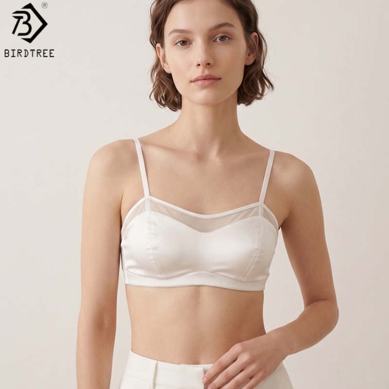 Sheer Mesh Bra - Birdtree, Sujetador de 19 mm con