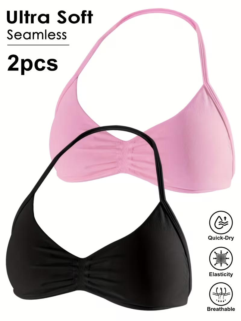 2 piezas Top corto sexy sin co - Underwire Bra Padded reseña y precio